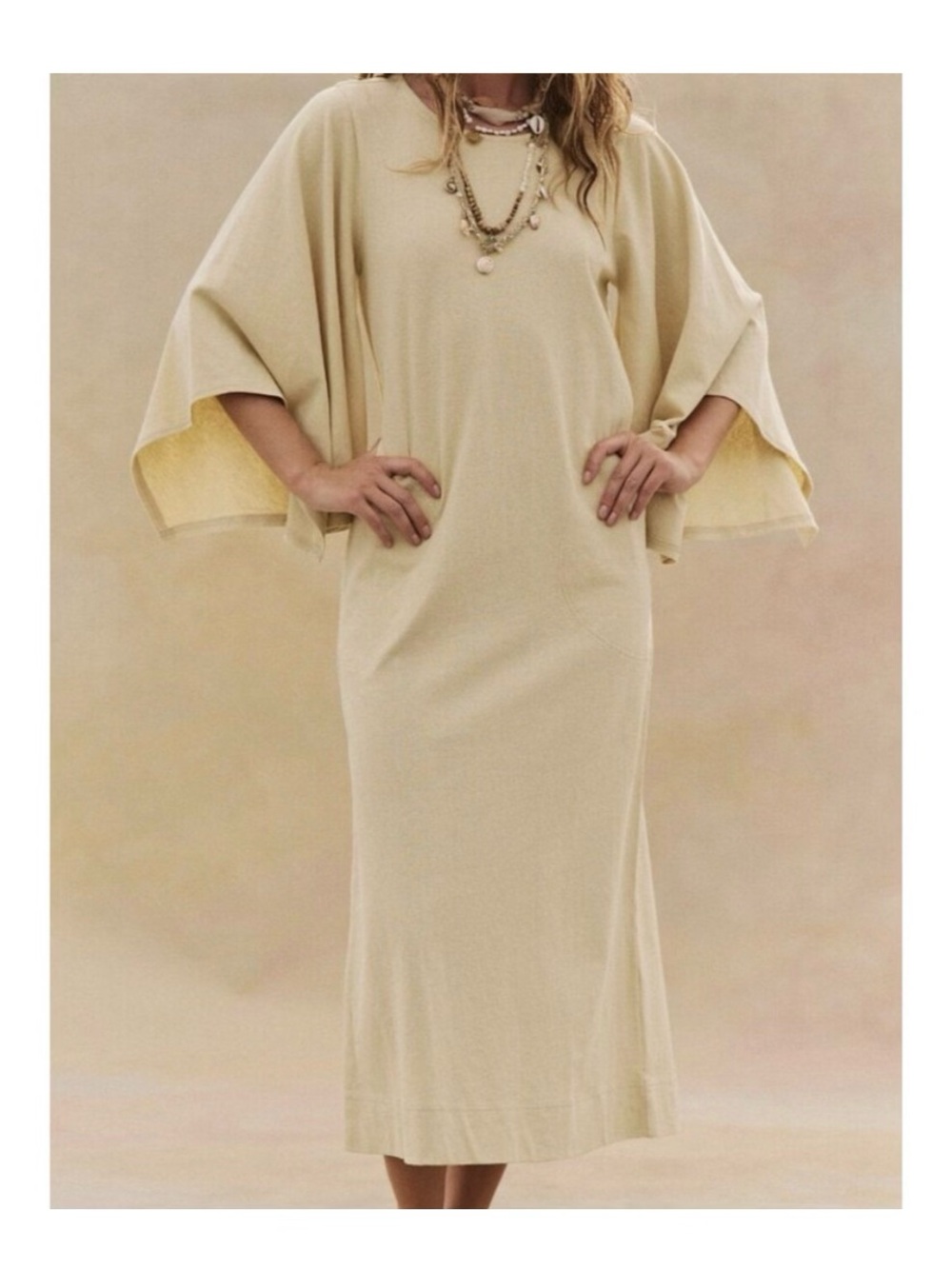 Free people Free-est Briar Midi Dress Wide size boho lagenlook Size X-Large NWT